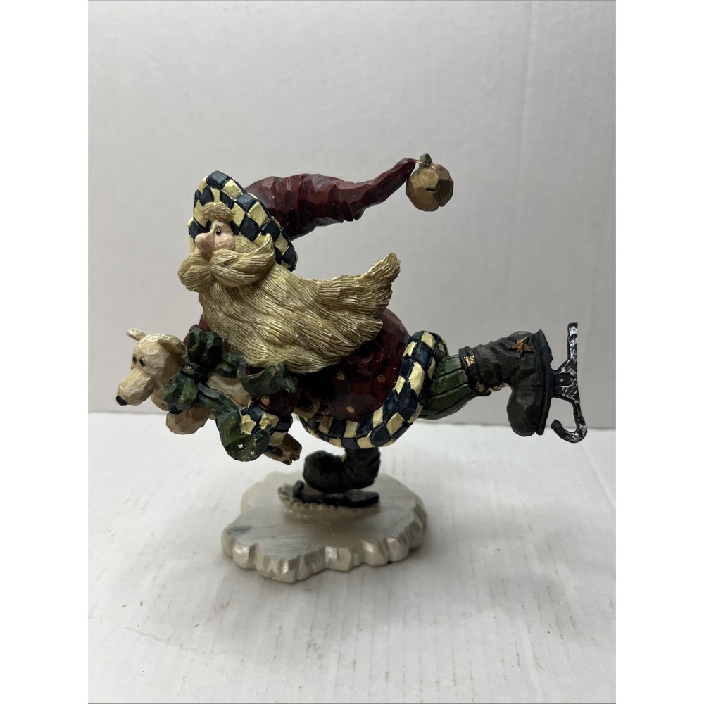 Boyds Bears Carvers Choice Christmas Ornament "Santa...Quick As A Flash" In Box